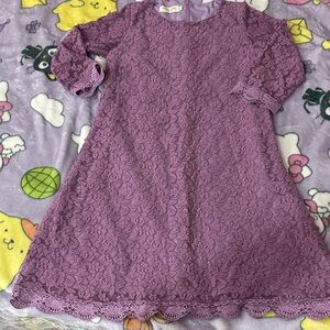 Purple Lace Kids Dress